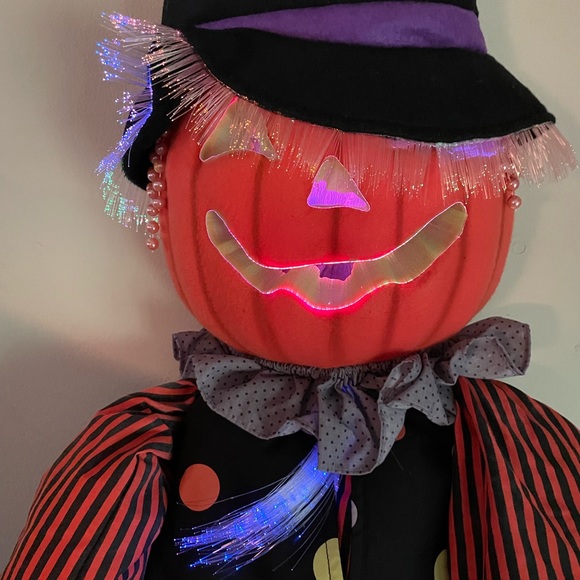 Russ Happy Howlers Halloween - Vintage Fiber Optic, Sound, Jack O Lantern Clown - Picture 11 of 14